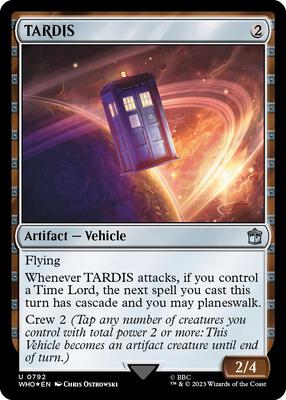 TARDIS (Surge Foil) card from Universes Beyond: Doctor Who