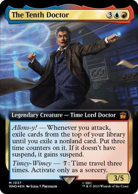 The Tenth Doctor (Extended Art) (Surge Foil) card from Universes Beyond: Doctor Who