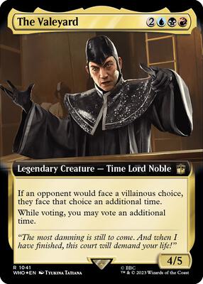 The Valeyard (Extended Art) (Surge Foil) card from Universes Beyond: Doctor Who