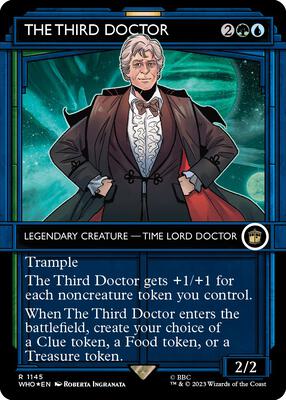 The Third Doctor (Showcase) (Surge Foil) card from Universes Beyond: Doctor Who