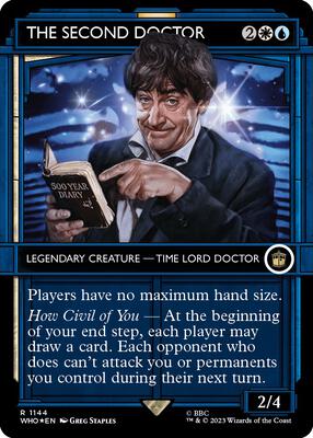 The Second Doctor (Showcase) (Surge Foil) card from Universes Beyond: Doctor Who