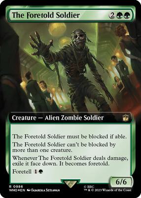 The Foretold Soldier (Extended Art) (Surge Foil) card from Universes Beyond: Doctor Who