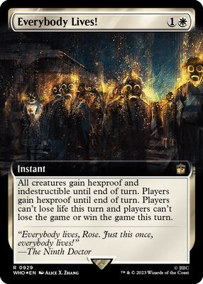 Everybody Lives! (Extended Art) (Surge Foil) card from Universes Beyond: Doctor Who
