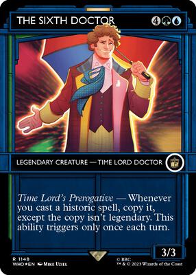 The Sixth Doctor (Showcase) (Surge Foil) card from Universes Beyond: Doctor Who