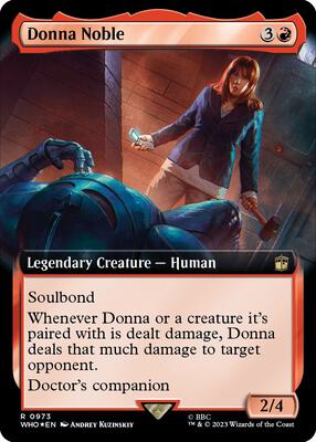 Donna Noble (Extended Art) (Surge Foil) card from Universes Beyond: Doctor Who