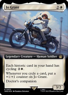 Jo Grant (Extended Art) (Surge Foil) card from Universes Beyond: Doctor Who