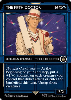 The Fifth Doctor (Showcase) (Surge Foil) card from Universes Beyond: Doctor Who