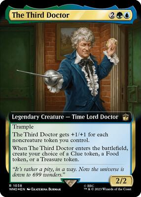 The Third Doctor (Extended Art) (Surge Foil) card from Universes Beyond: Doctor Who