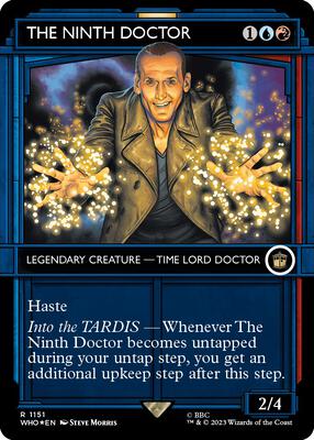 The Ninth Doctor (Showcase) (Surge Foil) card from Universes Beyond: Doctor Who