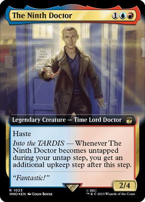 The Ninth Doctor (Extended Art) (Surge Foil) card from Universes Beyond: Doctor Who