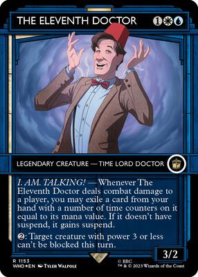 The Eleventh Doctor (Showcase) (Surge Foil) card from Universes Beyond: Doctor Who