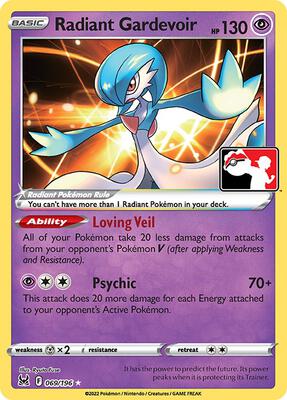 Radiant Gardevoir - 069/196 card from Prize Pack Series Cards