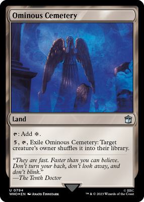Ominous Cemetery (Surge Foil) card from Universes Beyond: Doctor Who