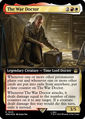 The War Doctor (Extended Art) (Surge Foil) card from Universes Beyond: Doctor Who