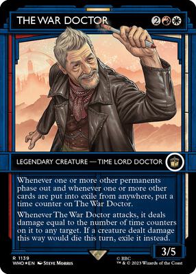 The War Doctor (Showcase) (Surge Foil) card from Universes Beyond: Doctor Who