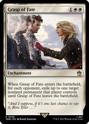 Grasp of Fate card from Universes Beyond: Doctor Who