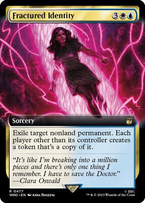 Fractured Identity (Extended Art) card from Universes Beyond: Doctor Who