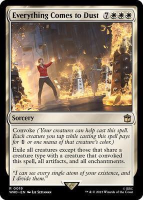 Everything Comes to Dust card from Universes Beyond: Doctor Who