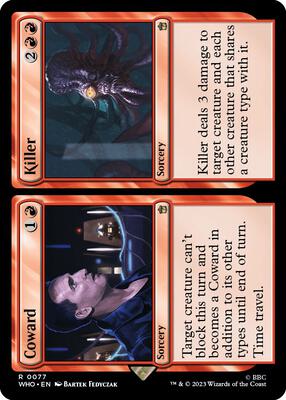 Coward // Killer card from Universes Beyond: Doctor Who