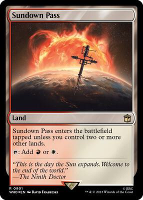 Sundown Pass (Surge Foil) card from Universes Beyond: Doctor Who