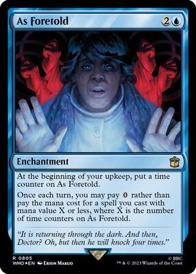 As Foretold (Surge Foil) card from Universes Beyond: Doctor Who