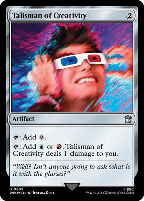 Talisman of Creativity (Surge Foil) card from Universes Beyond: Doctor Who