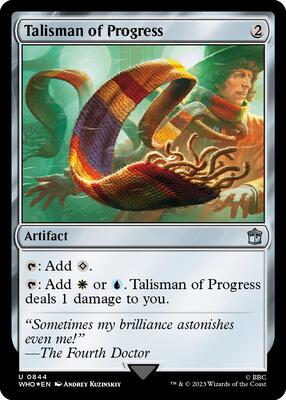 Talisman of Progress (Surge Foil) card from Universes Beyond: Doctor Who