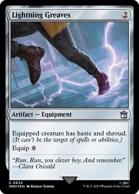 Lightning Greaves (Surge Foil) card from Universes Beyond: Doctor Who