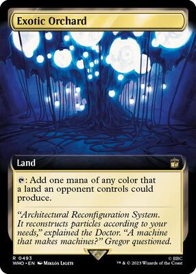 Exotic Orchard (Extended Art) card from Universes Beyond: Doctor Who