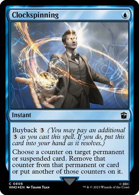 Clockspinning (Surge Foil) card from Universes Beyond: Doctor Who