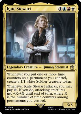 Kate Stewart (Surge Foil) card from Universes Beyond: Doctor Who