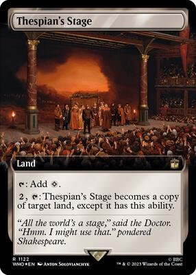 Thespian's Stage (Extended Art) (Surge Foil) card from Universes Beyond: Doctor Who