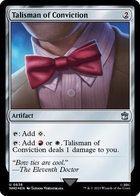 Talisman of Conviction (Surge Foil) card from Universes Beyond: Doctor Who