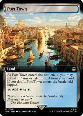 Port Town (Extended Art) (Surge Foil) card from Universes Beyond: Doctor Who