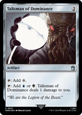 Talisman of Dominance (Surge Foil) card from Universes Beyond: Doctor Who