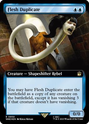 Flesh Duplicate (Extended Art) (Surge Foil) card from Universes Beyond: Doctor Who