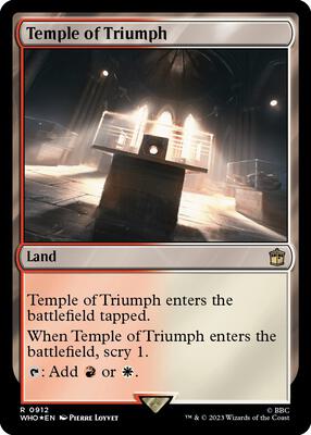 Temple of Triumph (Surge Foil) card from Universes Beyond: Doctor Who