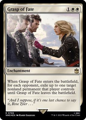 Grasp of Fate (Surge Foil) card from Universes Beyond: Doctor Who