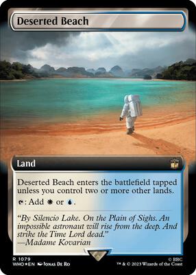 Deserted Beach (Extended Art) (Surge Foil) card from Universes Beyond: Doctor Who