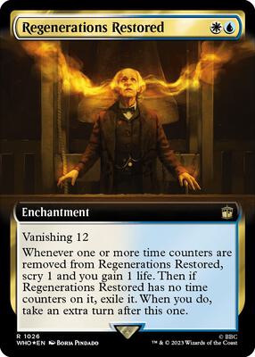 Regenerations Restored (Extended Art) (Surge Foil) card from Universes Beyond: Doctor Who