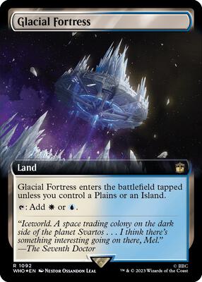 Glacial Fortress (Extended Art) (Surge Foil) card from Universes Beyond: Doctor Who