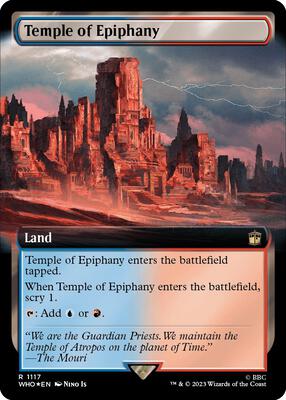 Temple of Epiphany (Extended Art) (Surge Foil) card from Universes Beyond: Doctor Who