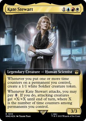 Kate Stewart (Extended Art) (Surge Foil) card from Universes Beyond: Doctor Who