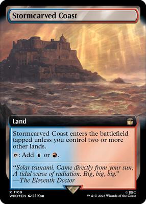 Stormcarved Coast (Extended Art) (Surge Foil) card from Universes Beyond: Doctor Who