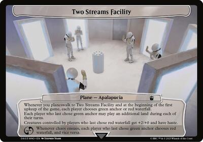 Two Streams Facility card from Planechase: Universes Beyond: Doctor Who