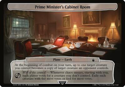 Prime Minister's Cabinet Room card from Planechase: Universes Beyond: Doctor Who