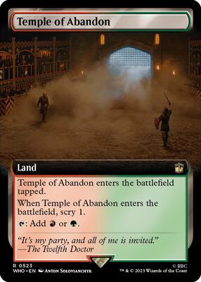 Temple of Abandon (Extended Art) card from Universes Beyond: Doctor Who