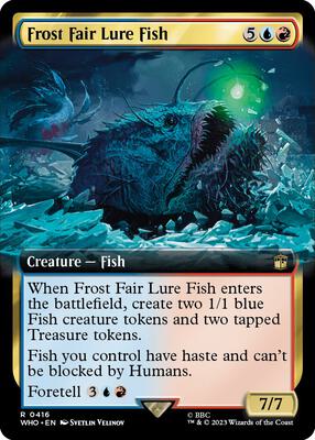 Frost Fair Lure Fish (Extended Art) card from Universes Beyond: Doctor Who