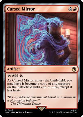 Cursed Mirror (Surge Foil) card from Universes Beyond: Doctor Who