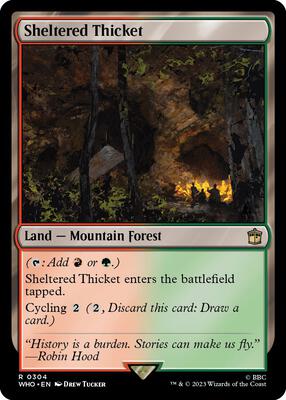 Sheltered Thicket card from Universes Beyond: Doctor Who